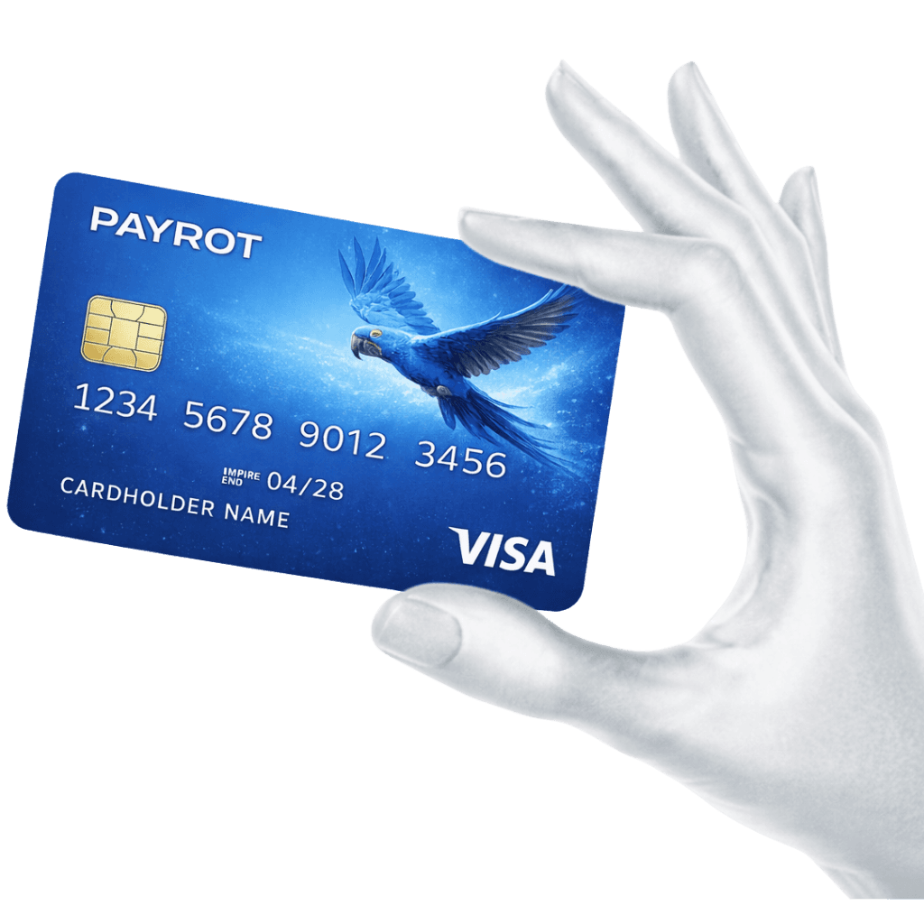 Hand holding Payrot Card
